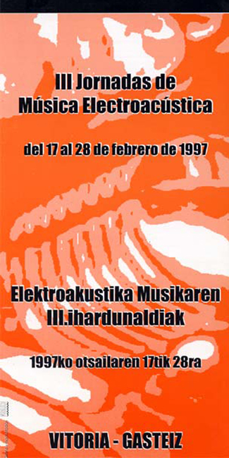 Cartel III JORNADAS DE MÚSICA ELECTROACÚSTICA