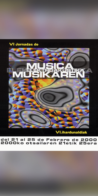 Cartel VI JORNADAS DE MÚSICA ELECTROACÚSTICA