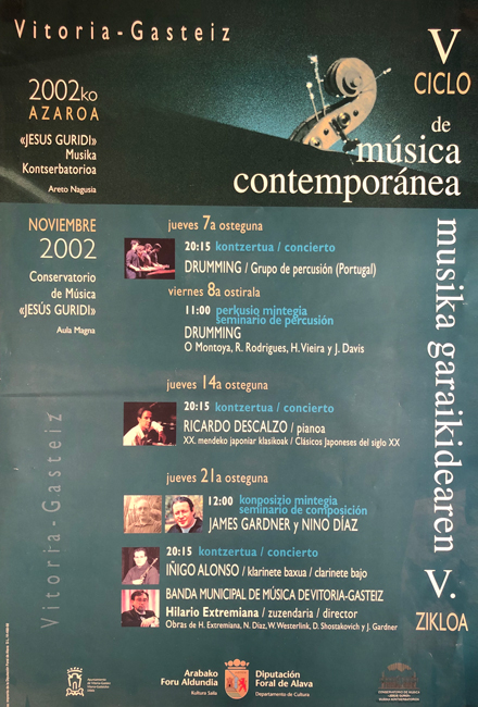 Cartel V CICLO DE MÚSICA DEL SIGLO XX