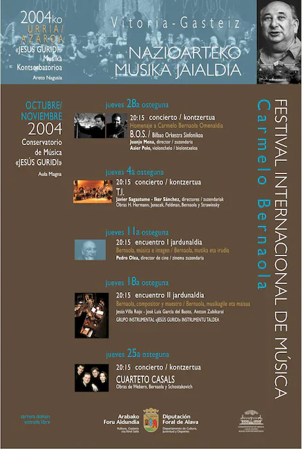 Cartel I CICLO INTERNACIONAL DE MÚSICA CONTEMPORÁNEA