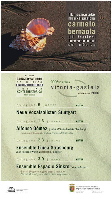 Cartel III CICLO INTERNACIONAL DE MÚSICA CONTEMPORÁNEA