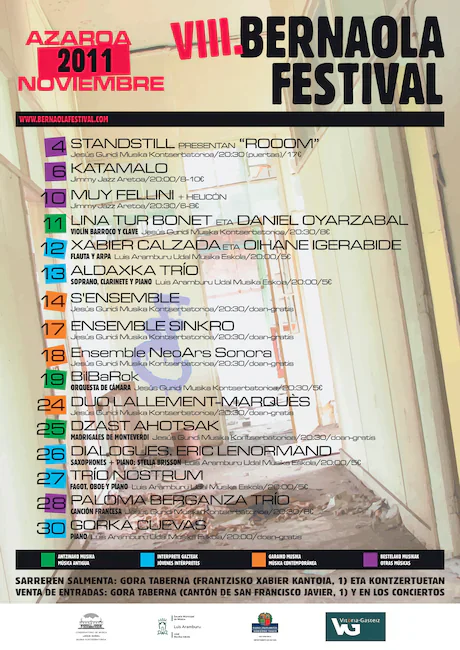 Cartel VIII CICLO INTERNACIONAL DE MÚSICA CONTEMPORÁNEA