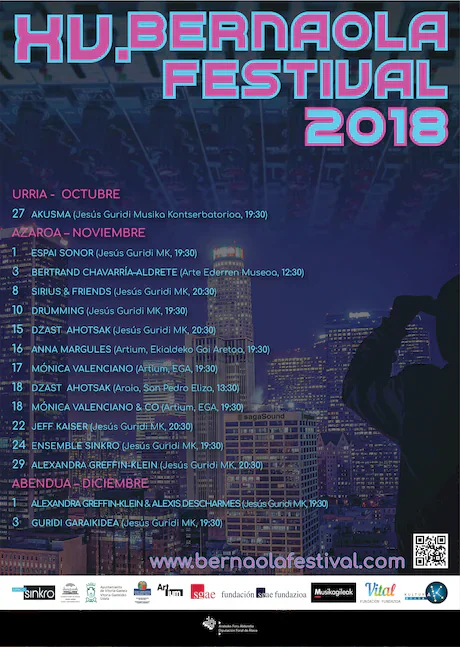 Cartel XV CICLO INTERNACIONAL DE MÚSICA CONTEMPORÁNEA